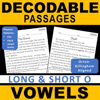 Long Short Vowels Word Sorts Decodable Stories Orton Gillingham