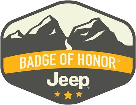 Jeep Badge Of Honor Logo Premium Vinyl Sticker 4 X 3