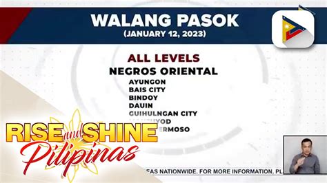 Klase Sa Ilang Lugar Sa Bansa Suspendido Ngayong Araw Dahil Sa