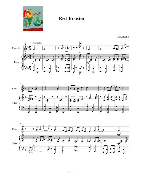 Red Rooster Sheet Music For Piano Piccolo Download Free In Pdf Or