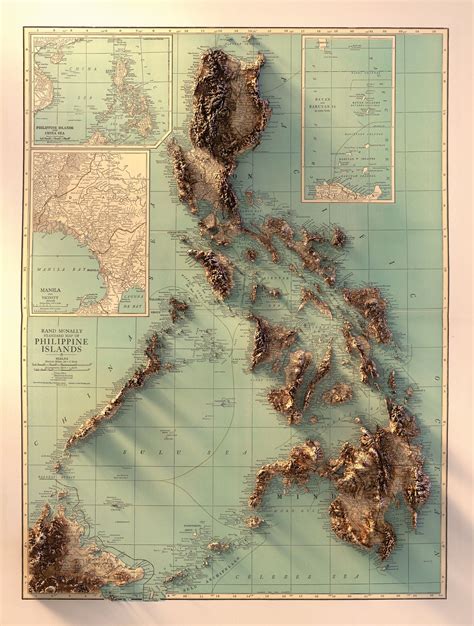 The Topographic Map Of The Philippine Islands Published In By Rand