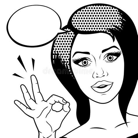 Comic Woman Ok Sign Stock Illustrations 193 Comic Woman Ok Sign Stock