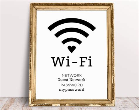 Wifi Password Printable Wifi Password Sign Wifi Printable Etsy Artofit