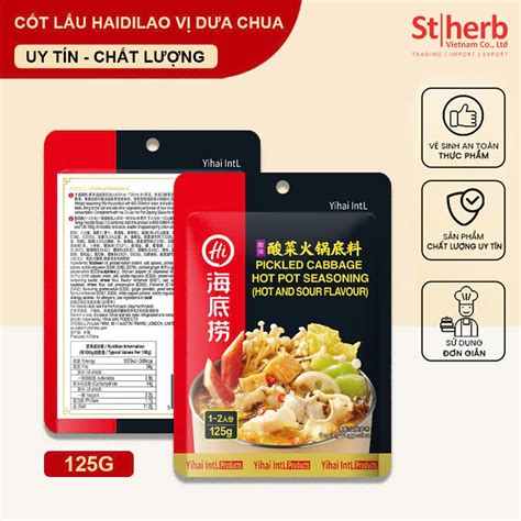 Haidilao Hot Pot With Pickle Flavor Weight 125g Shopee Philippines