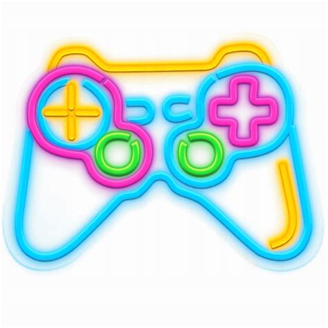 Neon Pad Do Gry Gamepad Gamer Dla Gamera Gracza Ozdoba Do Pokoju Na