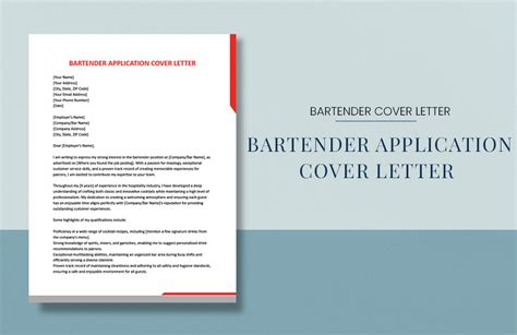 Bartender Application Cover Letter in Word, Google Docs - Download ...