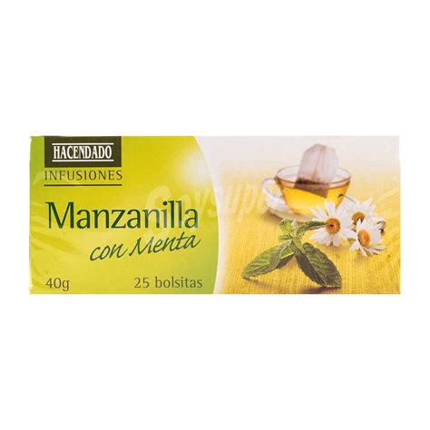 Hacendado Infusion Manzanilla Con Menta 20 Bolsitas 40 G