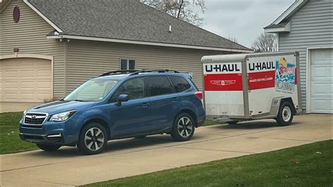 Subaru Forester Tows Loaded 5x8 Uhaul Trailer 1300 Miles Youtube