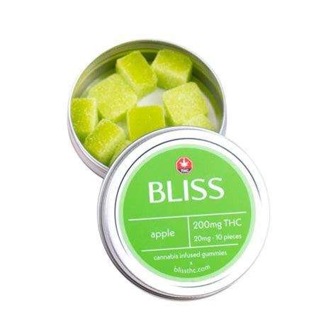 Bliss Green Apple 250mg Thc Gummies 10 Pcs Kannabis Kulture