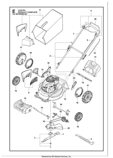 Husqvarna Lc 221rh 96799360100 Walk Behind Mower Partswarehouse