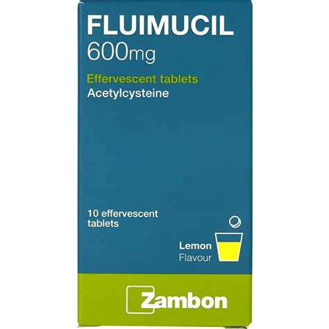 Fluimucil 600mg Effervescent Tablets 10s Medicina Online Pharmacy Uae