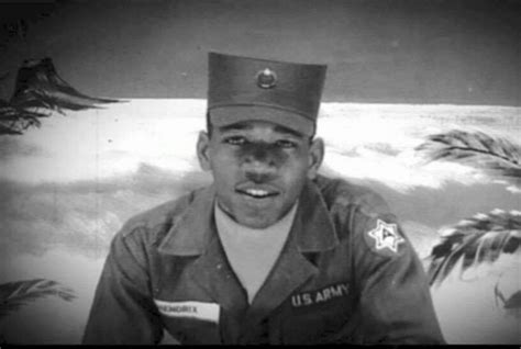 A 19 Year Old Jimi Hendrix During His Time As A Paratrooper In The