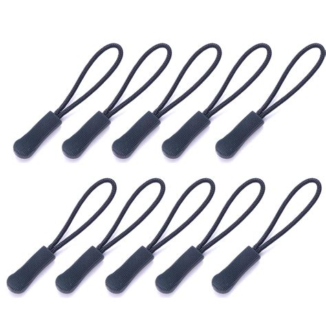 10pcs Zipper Pull Puller End Fit Rope Tag Replacement Clip Broken