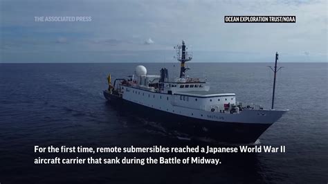 Video provides first clear views of WWII aircraft carriers lost in the ...