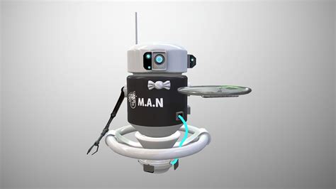 Futuristic Robot Servant 3D model | CGTrader