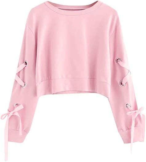 Anaisy Long Sleeves Teen Girls Essential Solid Color Pullover