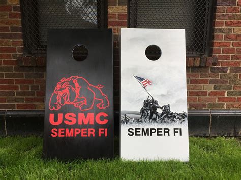 Usmc Semper Fi And Iwo Jima Baggo Set Custom Cornhole Boards Usmc