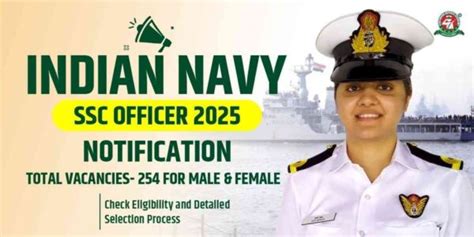 Indian Navy Ssc Officer Notification Out For Vacancies