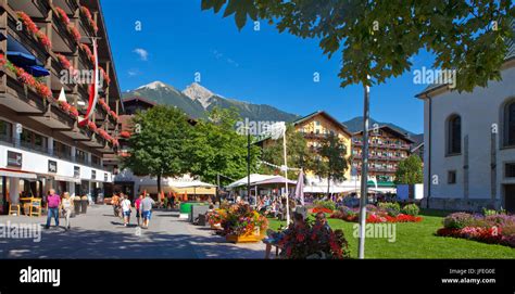 Austria Tyrol Seefeld View Of A Place Summer Stock Photo Alamy