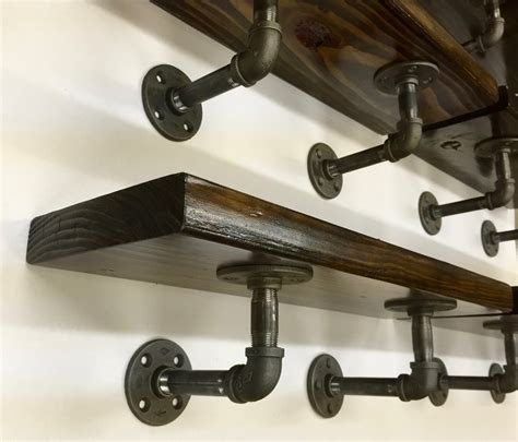 Industrial Pipe Wood Shelving Restoration Hardware