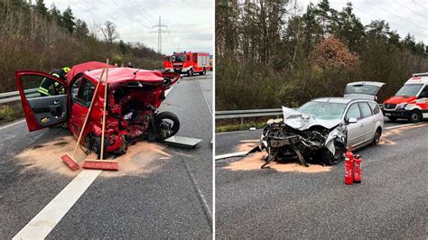 Zwei Schwerverletzte Bei Unfall Auf B43a