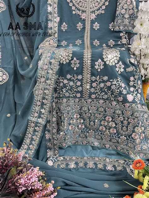 Vardan Ethnic Aasma Heavy Pure Faux Georgette Wholesale Pakistani