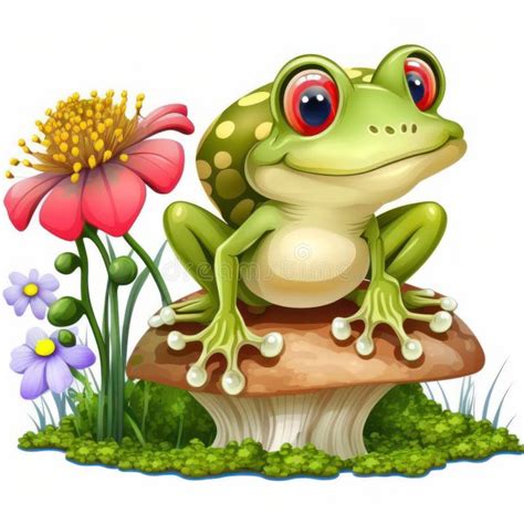 Frog Mushroom Drawing Stock Illustrations – 295 Frog Mushroom Drawing ...