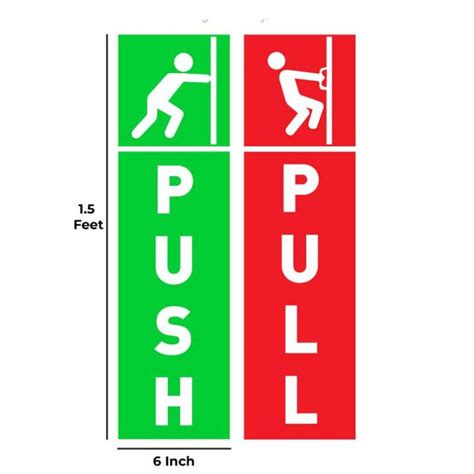 Push Pull Sticker For Shop And Office Door Sticker Sticker Daraz