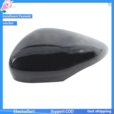 Gloss Black Wing Mirror Cover Cap Painted Replacement For Ford Fiesta