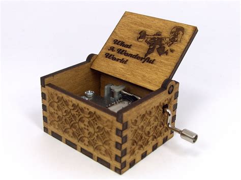 Engraved Wooden Music Box What A Wonderful World By Inveniocrafts