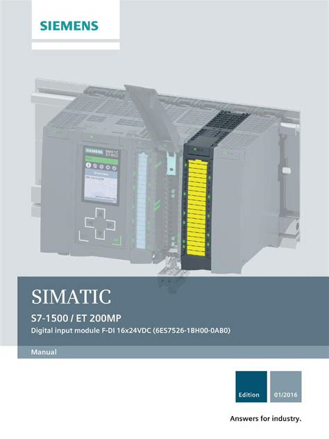 Pdf Digital Input Module Siemens Dokumentips