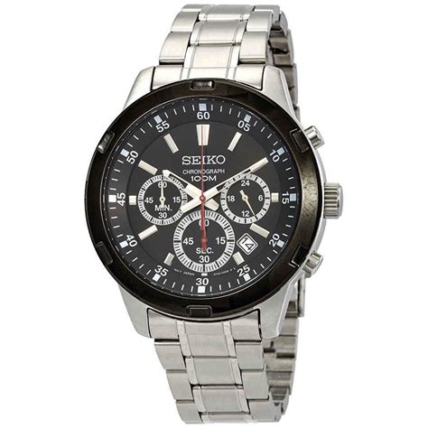 Seiko Neo Sports Chronograph Black Dial Mens Watch For Men Lyst