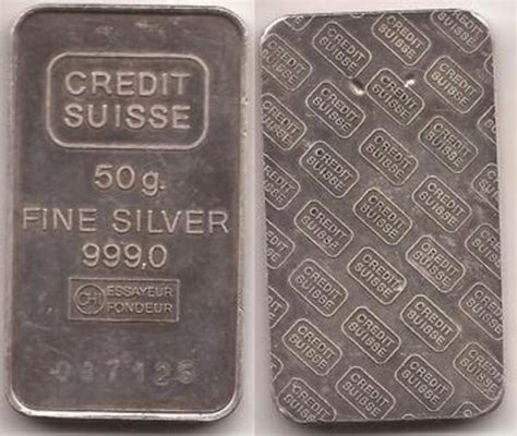 50 Gram Silver Credit Suisse Switzerland 1848 Date Numista