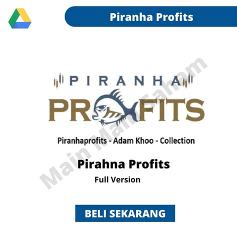 Jual Paket Lengkap Pirahna Profits Adam Khoo Saham Forex Option