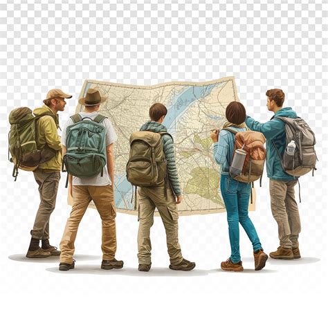 Explorers Navigating Together with a Large Road Map | Premium AI