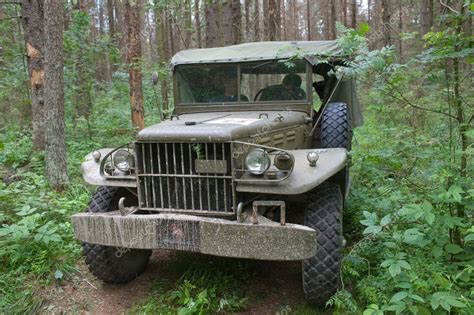 Coche Retro Militar Estadounidense Dodge Wc En Rally Retro En El