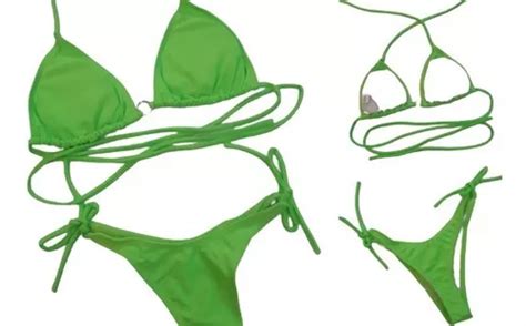 Bikini Triangulo Tiras Largas Less Argolla Para Atar Mercadolibre