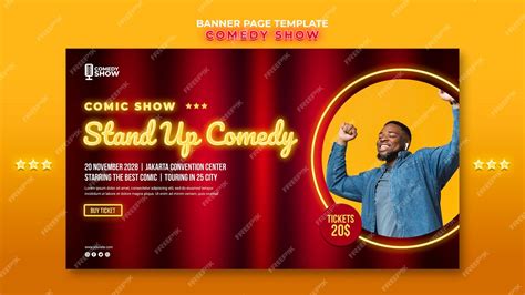 Free Psd Comedy Show Banner Template