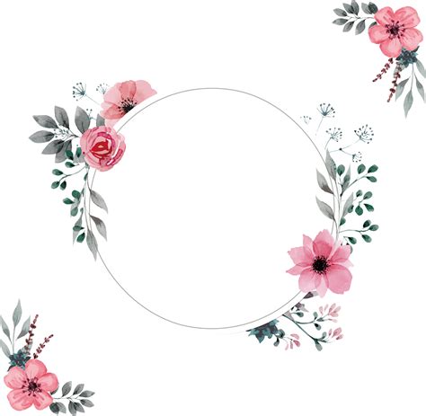 Pink Flower Vector Border Idalias Salon