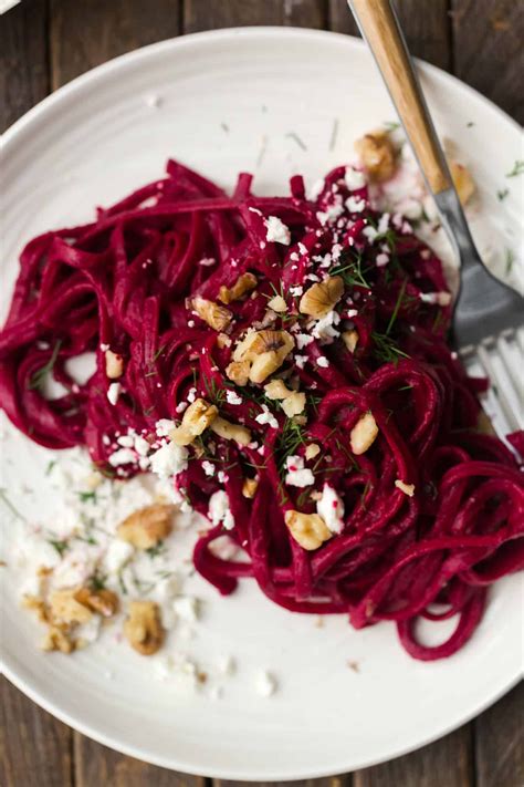 Roasted Beet Pasta With Dill And Lemon Recipe Beet Recipes Beet