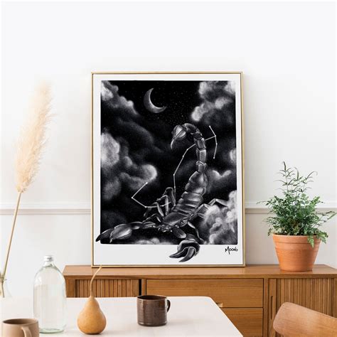 Scorpio Zodiac Art Print Zodiac Illustration Art Print | Etsy