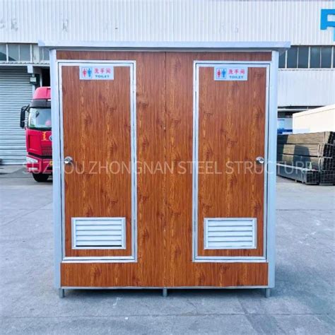 Boxable Grain Prefab Steel Mobile Portable Lavatory Temporary Toilet