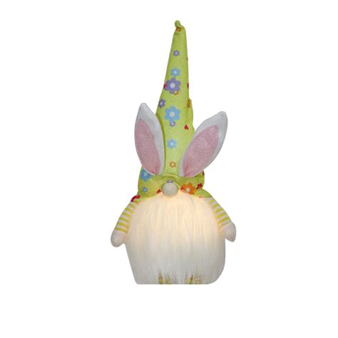 Herrnalise 24 Lighted Bunny Easter Gnome Handmade Plush Scandinavian