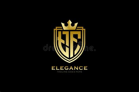 Initial Tf Elegant Luxury Monogram Logo Or Badge Template With Scrolls