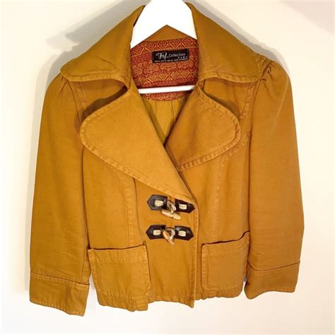 Zara Jackets And Coats Zara Mustard Jacket Poshmark