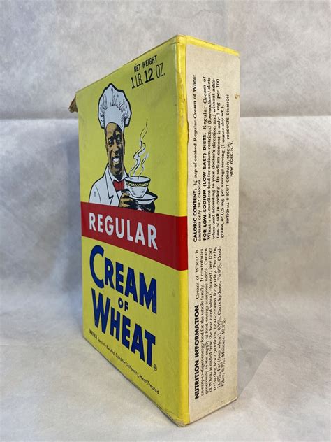 Vintage Uncle Rastus Black Man Chef On 1960s Box Cream Of Wheat Nabisco Cereal Values Mavin