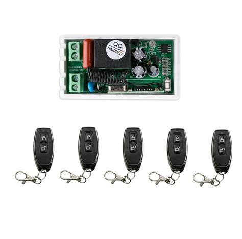 1 Ch RF Wireless Remote Control Switch AC 220V 1 Receiver 5