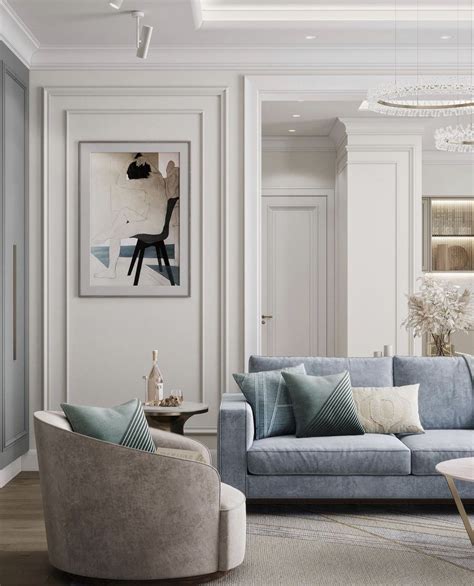 A Living Room Filled With Furniture And A Chandelier