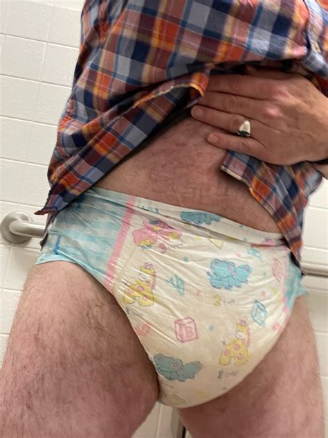 Full Diaper At Work Time To Get Changed All Dry And Ready For The Rest