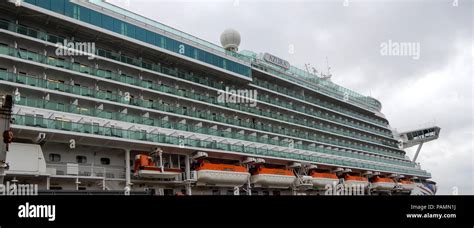 Zeebrugge Belgium April 28 2018 The Passenger Decks And Lifeboats